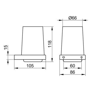 Стакан для зубных щёток Keuco Edition 11150059000 никель шлифованный